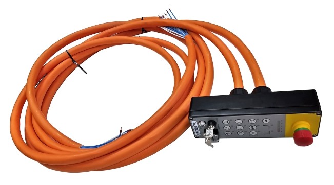 Offshore crane terminal control unit with fire resistant cables