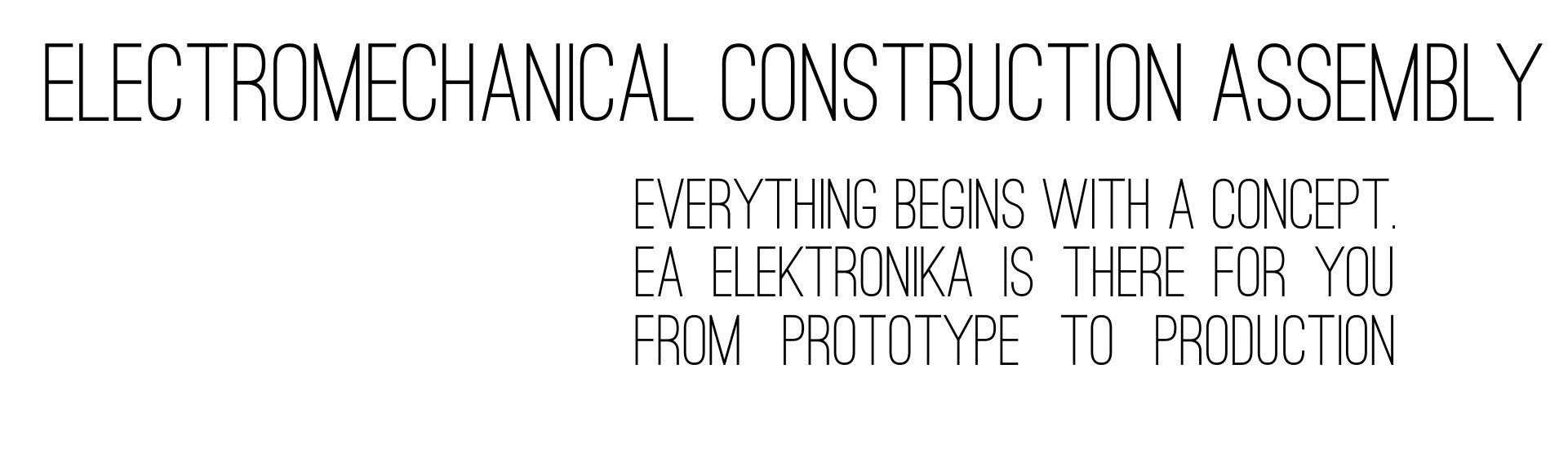 Banner for electromechanical construction assembly
