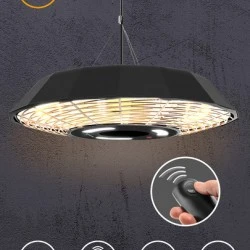 BOOST iR21 2,000 W polygonal infrared heater with built-in LED lighting and remote control