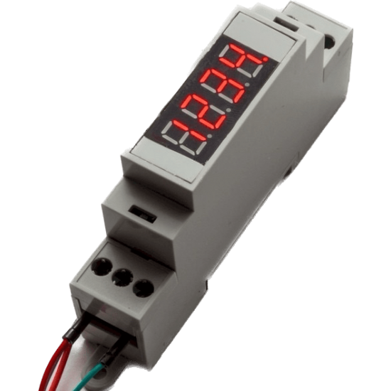 RS232 LED Error Display installed in PLC control cabinet RS232 LED Error Display front view for PLCs in switch cabinets