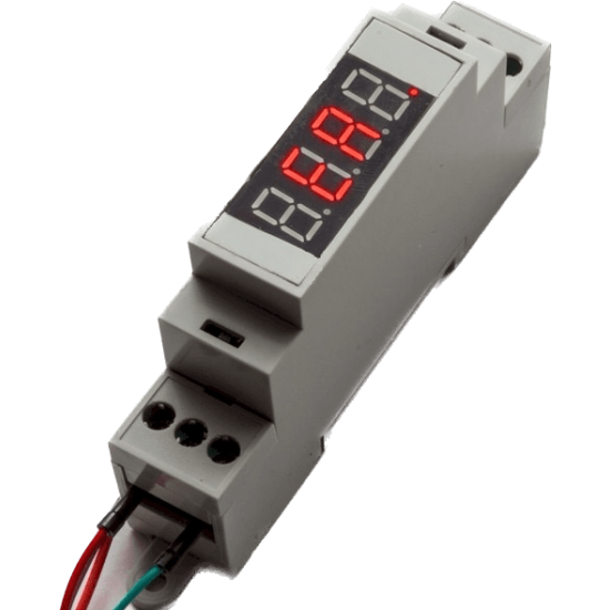 RS232 LED Error Display installed in PLC control cabinet RS232 LED Error Display front view for PLCs in switch cabinets