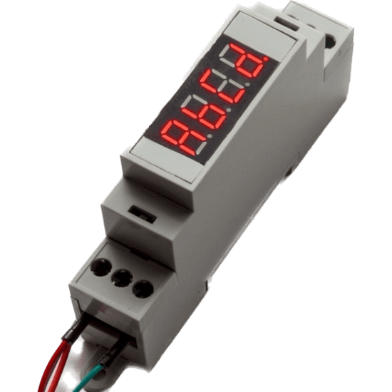 RS232 LED Error Display installed in PLC control cabinet RS232 LED Error Display front view for PLCs in switch cabinets