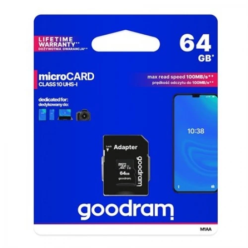 Goodram microSD 64GB 2-in-1 Memory Card 100MB/s Goodram microSD 64GB 2-in-1 Memory Card 100MB/s