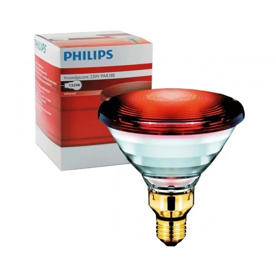 Philips infrardeča žarnica PAR38E 150W za učinkovito toplotno terapijo Philips infrardeča žarnica PAR38E 150W za učinkovito toplotno terapijo