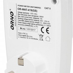 ORNO OR-WAT-419(GS) vtični merilnik porabe električne energije z LCD zaslonom – Schuko 16A