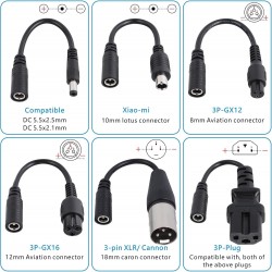 42V 2A Charger for 36V Li-Ion Batteries – Universal (6 Connectors)