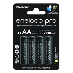 Panasonic eneloop pro BK-3HCDE AA 2500mAh NiMH akumulatorji - 4 kosi Panasonic eneloop pro BK-3HCDE AA 2500mAh NiMH akumulatorji - 4 kosi