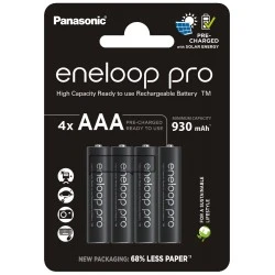 Panasonic eneloop pro AAA 930mAh (4-Pack) – Ni-MH Rechargeable Batteries BK-4HCDE/4BE