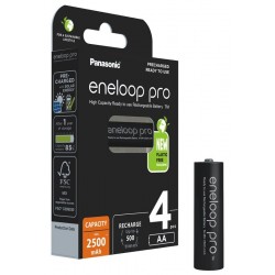 4 x Panasonic Eneloop PRO NEW R6 AA 2500mAh baterije BK-3HCDE/4BE (blister)
