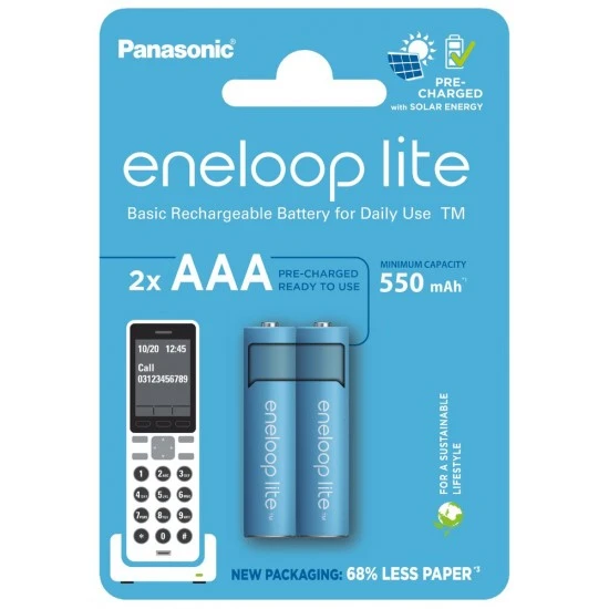 Panasonic Eneloop Lite AAA 1,2V 550mAh polnilne baterije Panasonic Eneloop Lite AAA 1,2V 550mAh polnilne baterije