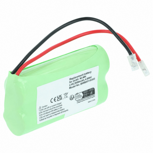 Universal 2.4V 2000mAh NiMH Battery Pack – 2× AA / Mignon