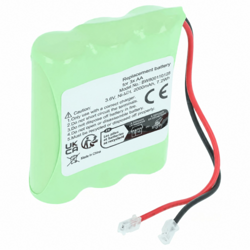 Universal 3.6V 2000mAh NiMH Battery Pack – 3× AA / Mignon