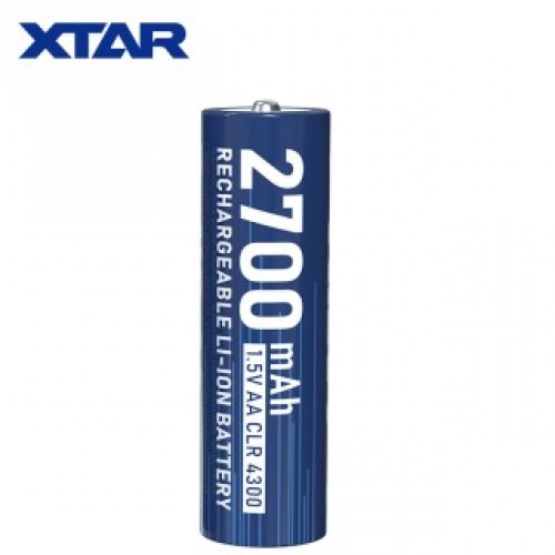 XTAR 1,5V AA CLR 4300 – 2700mAh (4300mWh) polnilna litijeva baterija (button top) XTAR 1,5V AA CLR 4300 – 2700mAh (4300mWh) polnilna litijeva baterija (button top)