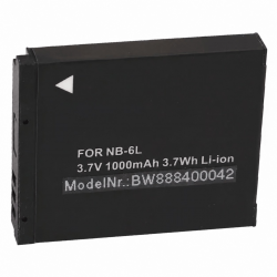Canon NB-6L Replacement Camera Battery 3.7V 1000mAh Li-Ion