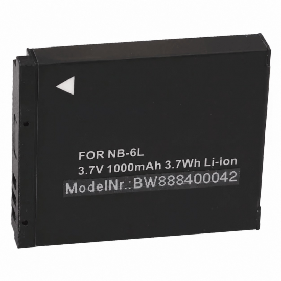 Canon NB-6L compatible 3.7V 1000mAh Li-Ion camera battery