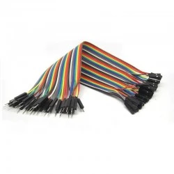 DuPont Jumper connection Wires 20 cm – 40-Way Ribbon Cable (Male-to-Female, M-F)