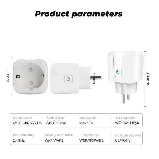 Pametna WiFi vtičnica Tuya Smart Life | Daljinsko upravljanje in merjenje porabe