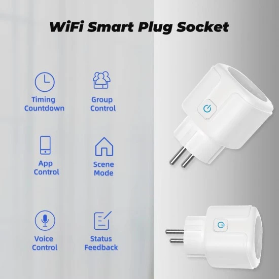 Pametna WiFi vtičnica Tuya Smart Life | Daljinsko upravljanje in merjenje porabe