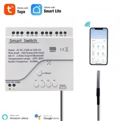 Pametno 4 kanalno stikalo WiFi + RF TUYA s temperaturnim tipalom Pametno 4 kanalno stikalo WiFi + RF TUYA s temperaturnim tipalom