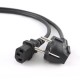 Computer power cable Schuko to C13 1.8 m Gembird PC-186-VDE mains power cable 1.8 m black