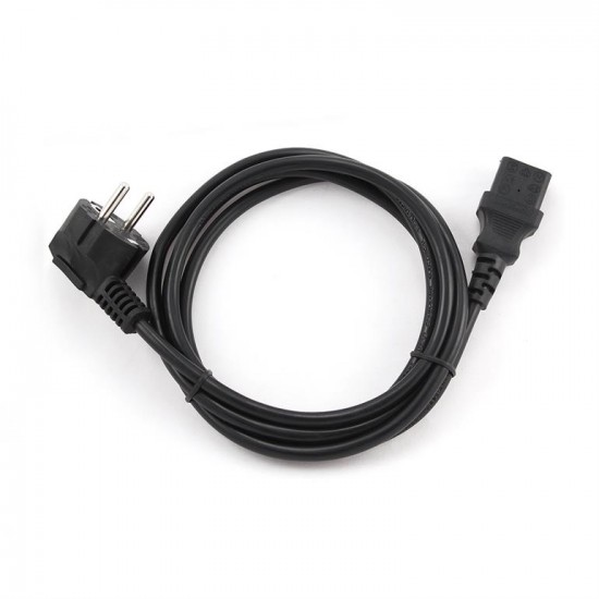 Computer power cable Schuko to C13 1.8 m Gembird PC-186-VDE mains power cable 1.8 m black