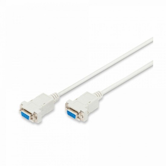 Digitus null modem ka. DB9Ž-DB9Ž 1,8m siv