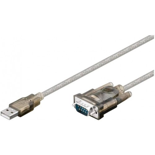 Goobay 68875 USB serijski RS 232 pretvornik, prozoren, 1.5m dolžine