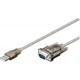 Goobay 68875 USB serijski RS 232 pretvornik, prozoren, 1.5m dolžine