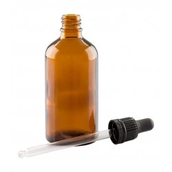 Glass Dropper with 100ml Amber Glass Bottle for Storing Colloids