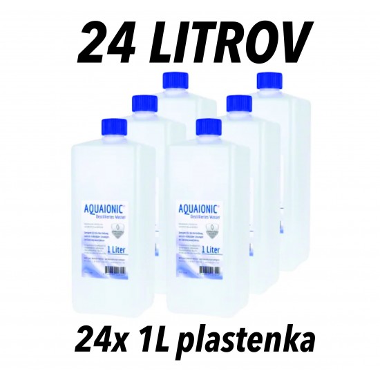 24 litrov deionizirane vode Aquaionic po 1 liter - za proizvodnjo koloidnega srebra Voda primerna za proizvodnjo koloidov 24 litrov deionizirane vode Aquaionic po 1 liter - za proizvodnjo koloidnega srebra Voda primerna za proizvodnjo koloidov