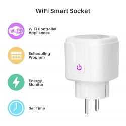 Smart WiFi Plug TUYA Smart Life with Energy Monitoring – 3000W (2.4 GHz)