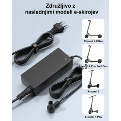 54.6 V 2 A Charger with 9 mm Connector for Xiaomi Scooter 4 Ultra, 5 and 5 Pro 54.6 V 2 A Charger with 9 mm Connector for Xiaomi Scooter 4 Ultra, 5 and 5 Pro