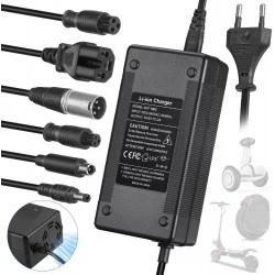 Universal 48V 54.6V 2A Charger for Electric Scooters & E-Bikes (6 Connectors)
