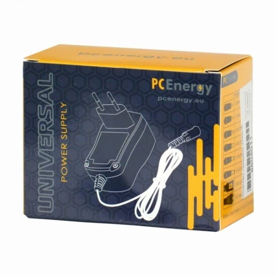 Included DC connector tips for PCE2250UNI PCEnergy PCE2250UNI universal power adapter 3–12V 2250mA