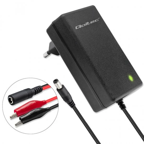 Qoltec 52423 automatic charger 6V / 12V 1.5A Qoltec 52423 automatic 6V 12V charger for AGM GEL STD batteries
