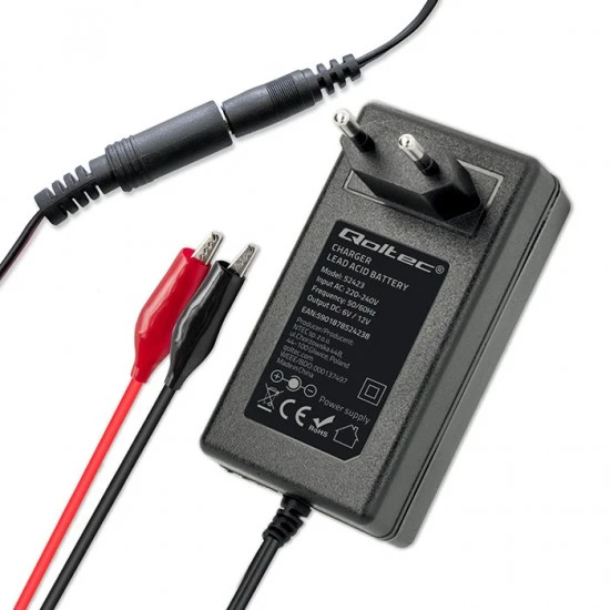 Qoltec 52423 automatic charger 6V / 12V 1.5A Qoltec 52423 automatic 6V 12V charger for AGM GEL STD batteries