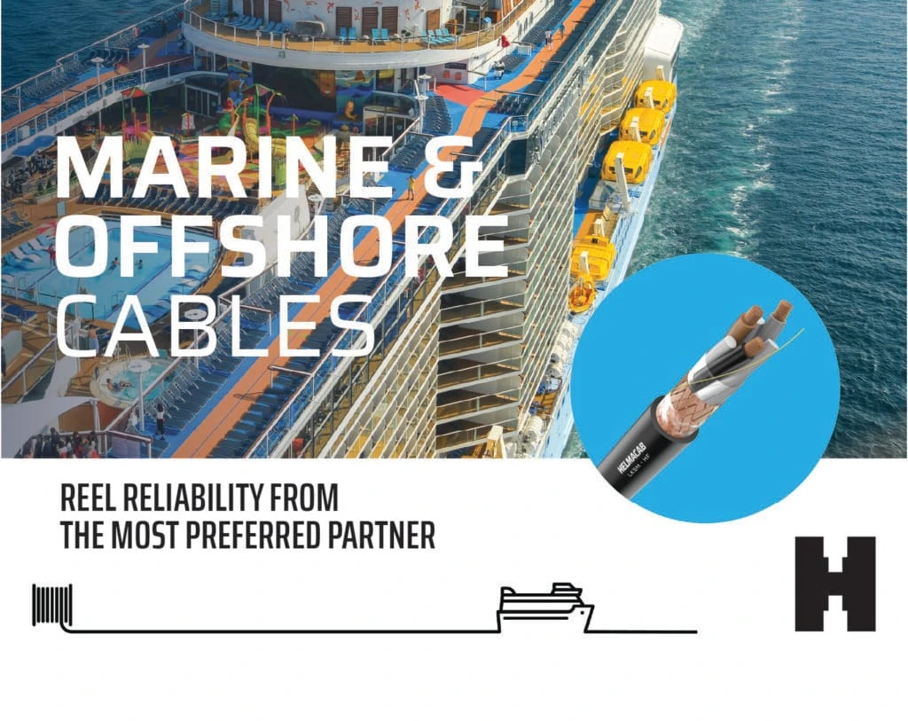HELMACAB marine offshore armoured power and control cable on reel