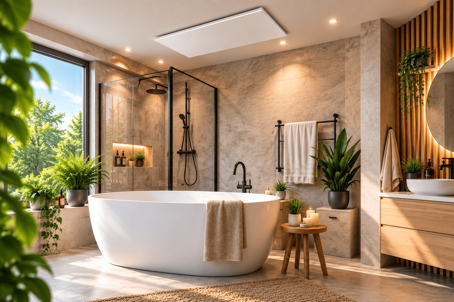 IR heating panels for bathrooms