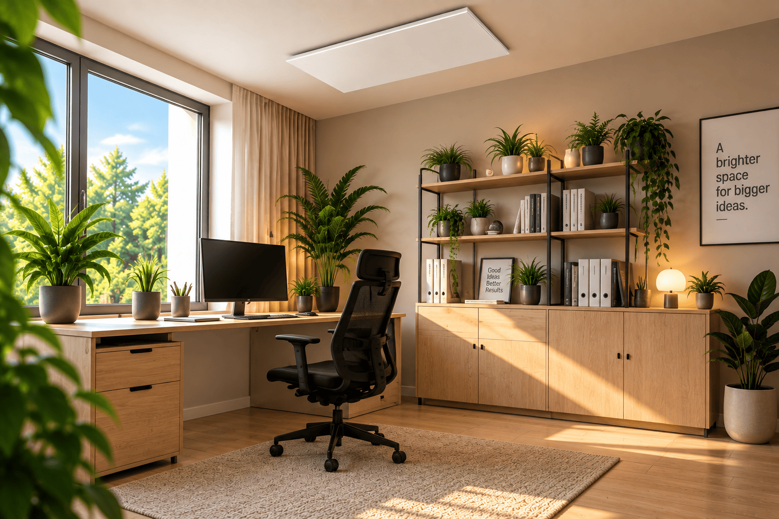 IR heating panels for offices and business spaces
